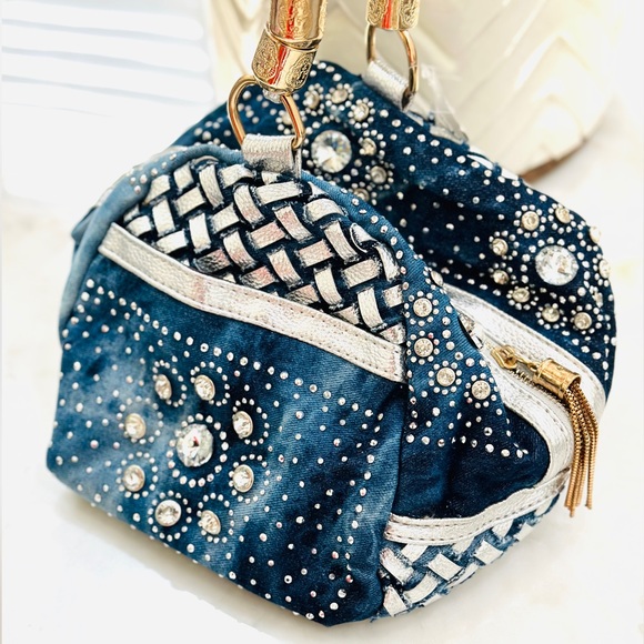 Denim Rhinestone bag - Picture 1 of 7